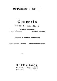 OTTORINO RESPIGHI - Concerto in modo misolidio . score
