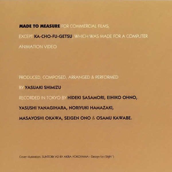 YASUAKI SHIMIZU - Music For Commercials . CD