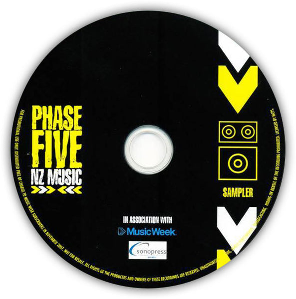VARIOUS - Phase Five Nz music . CD sleeve - Label
