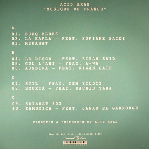 ACID ARAB - Musique De France . 2LP