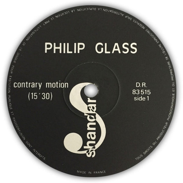 PHILIP GLASS – Solo Music . LP . Label 1