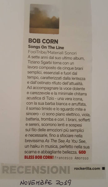 BOB CORN - Songs On The Line . CD