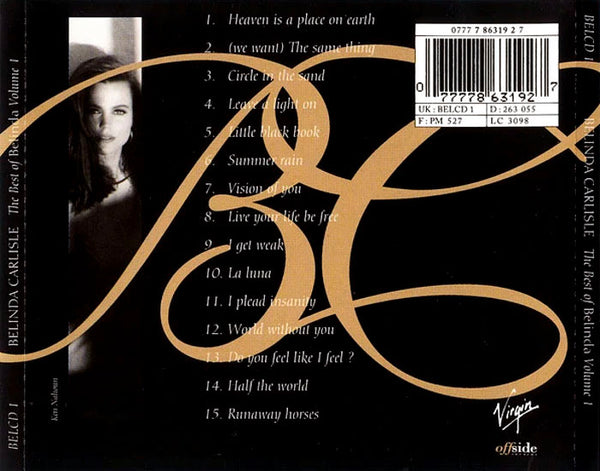 BELINDA CARLISLE - The Best Of Belinda Volume 1 . CD