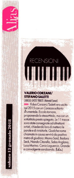 CARACAS [Valerio Corzani & Stefano Saletti] - Ghost Tracks . CD