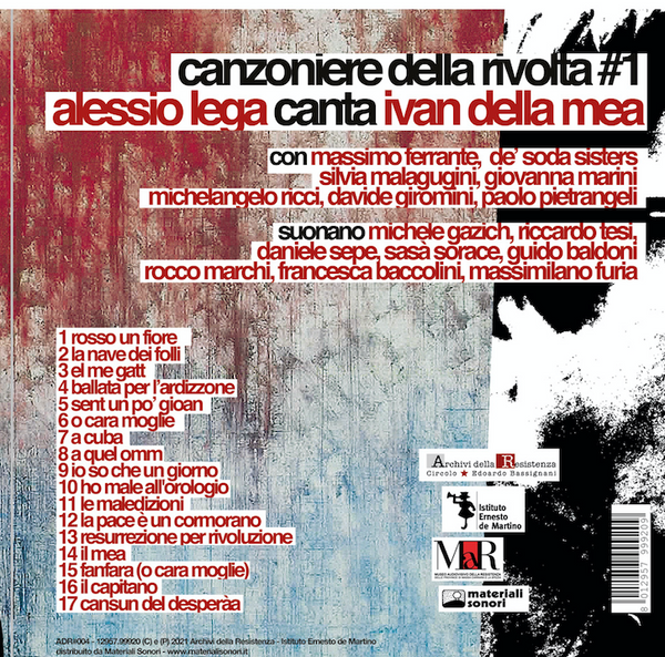 ALESSIO LEGA - Alessio Lega canta Ivan Della Mea . CD