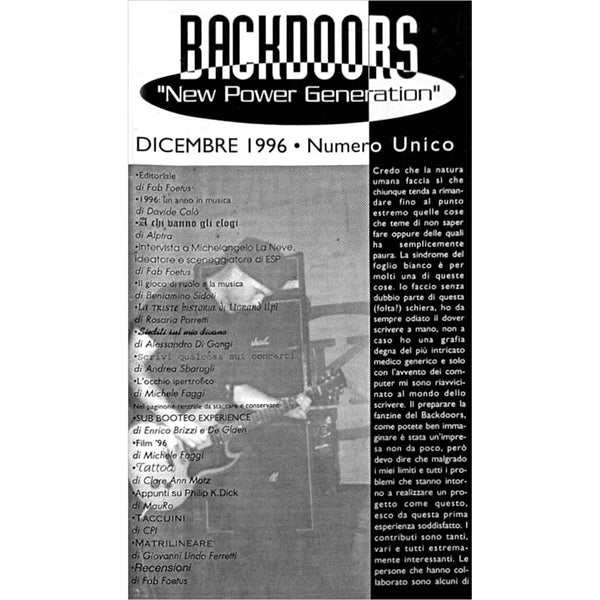 VARIOUS - Backdoors . Magazine