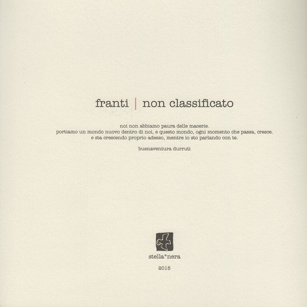 FRANTI - Non classificato . CD+Book