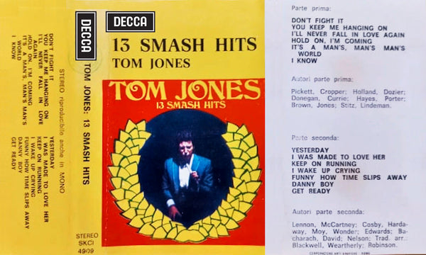 TOM JONES - 13 Smash Hits . MC