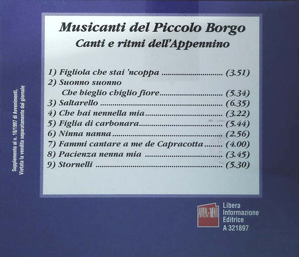 MUSICANTI DEL PICCOLO BORGO - Canti e ritmi dell'Appennino . CD