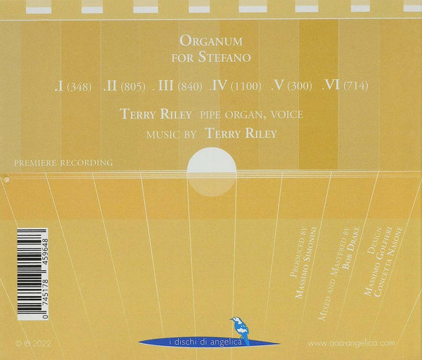 TERRY RILEY - Organum For Stefano . CD