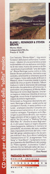 STEVEN BROWN & BLAINE L. REININGER - Monte Albàn . CD