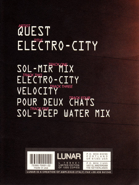 QUEST - Electro City . CD