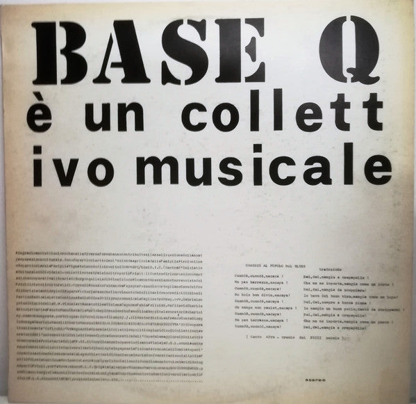 BASE Q - Saxofonista . LP