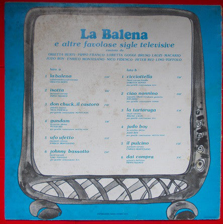 V. A. - La Balena e Altre Favolose Sigle Televisive . LP