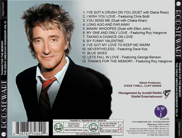 ROD STEWART - Thank For The Memory . CD