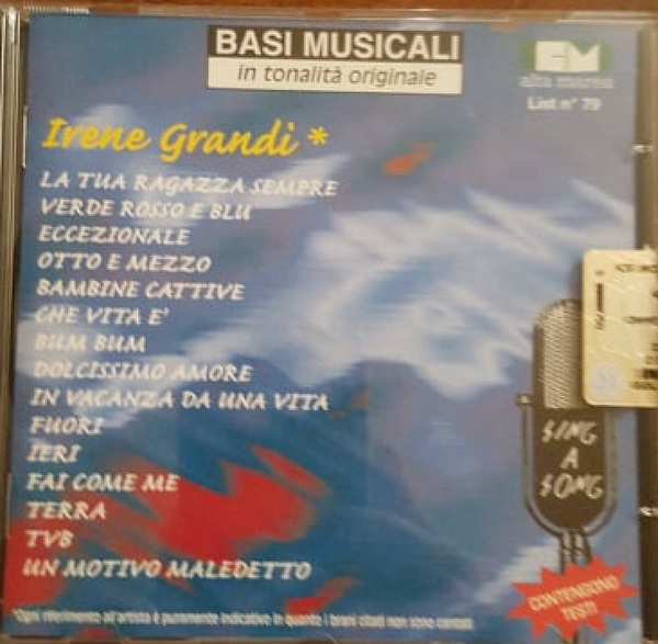 VARIOUS - Irene Grandi [ Basi Musicali ] . CD