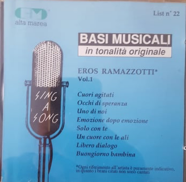 VARIOUS - Eros Ramazzotti Vol. 1 [ Basi Musicali ] . CD