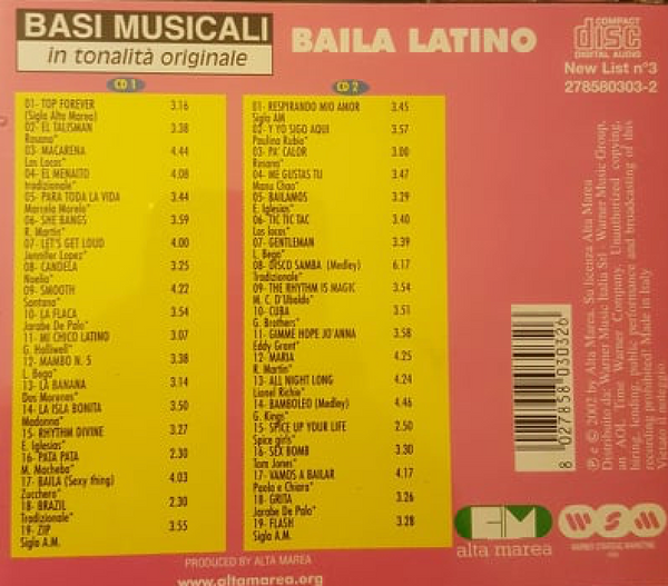 VARIOUS - Baila Latino [ Basi Musicali ] . 2CD