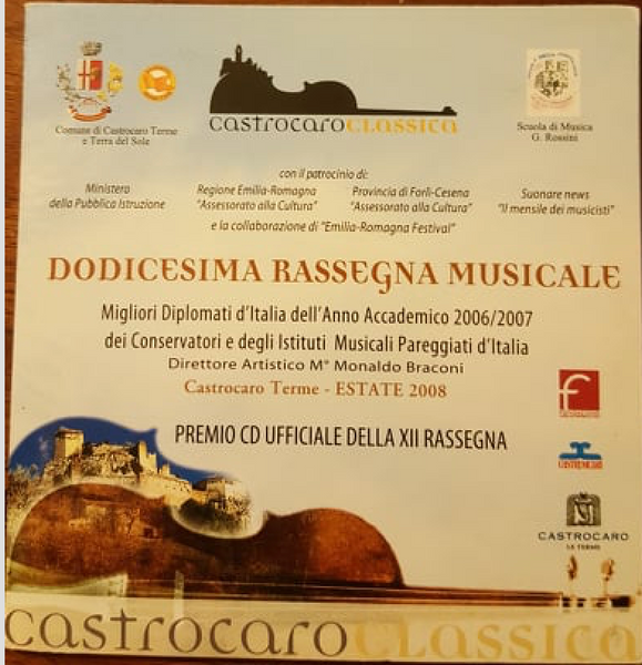 VARIOUS - Dodicesima Rassegna Musicale Castrocaro Classica . CD sleeve