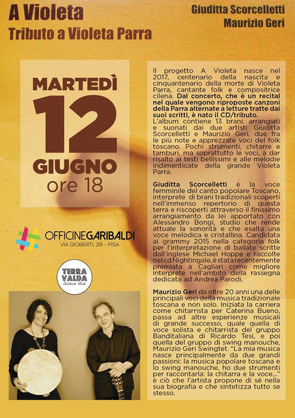 GIUDITTA SCORCELLETTI & MAURIZIO GERI - A Violeta / Tributo A Violeta Parra . CD