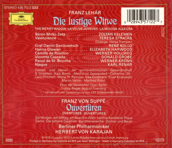 FRANZ LEHAR . FRANZ VON SUPPE' - Die Lustige Witwe / Ouverturen . 2CD